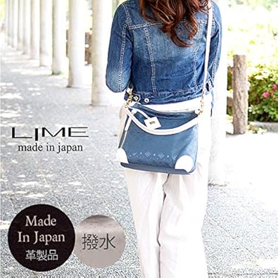 【美品】LIME ライムメイドインジャパン 本革 2Wayショルダーバッグ LIME made in japan ショルダーバッグ レディース 本革 2way